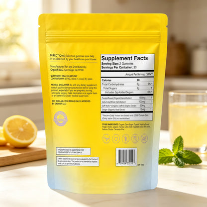 Organifi Happy Drops Sweet Lemon Flavor 60 Gummies